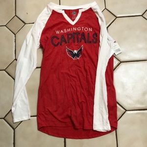 washington capitols nhl baseball t for women